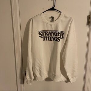 Stranger Things White Crewneck Sweater